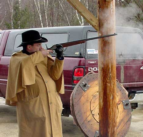 Shooting his .38-55 at Keene.